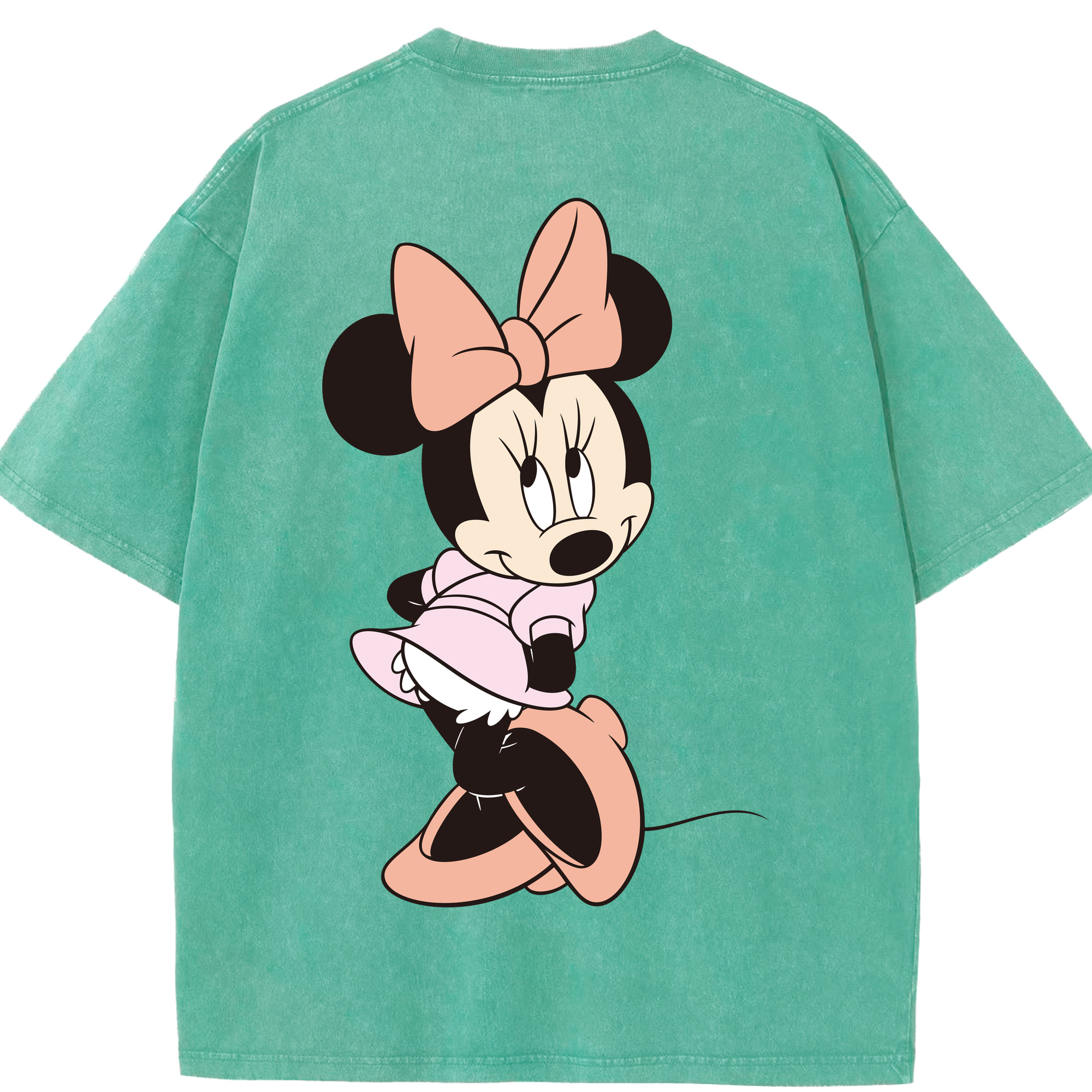 ミッキーマウス Mickey Mouse 綿100% ヴィンテージ風 半袖Tシャツ（背面プリント）